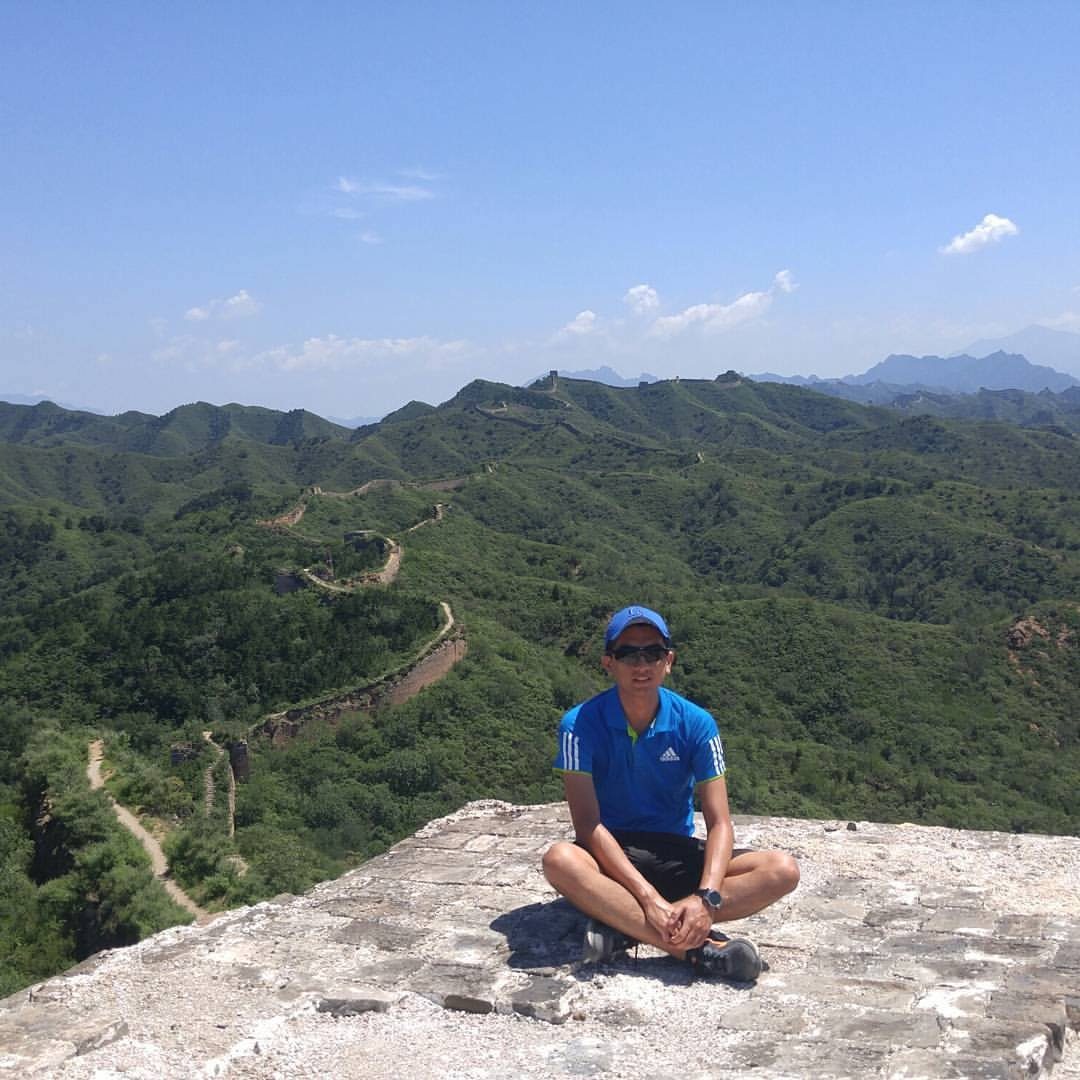 David at the Great Wall of China
